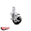 Service Caster 3.5 Inch Phenolic Wheel Swivel 7/8 Inch Square Stem Caster with Brake SCC SCC-SQ20S3514-PHS-TLB-78
